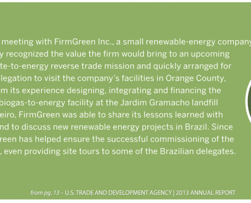 FirmGreen Recognized by USDTA for waste-to-energy projects