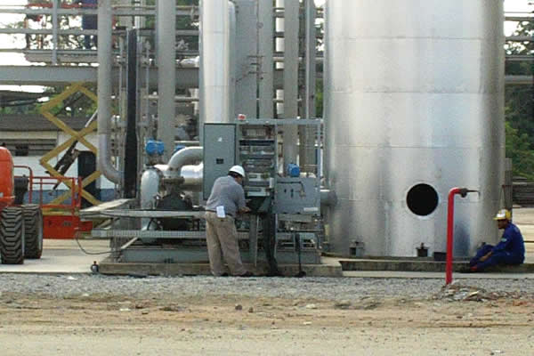 Control panel testing before biogas processing plant begins commercial operation